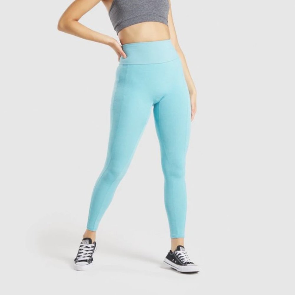 Gymshark Sol Lift Blue Leggings, Size M